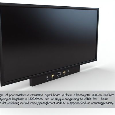 黒またはOEMインタラクティブデジタル黒板、350cd/m2の明るさ、USB出力付き